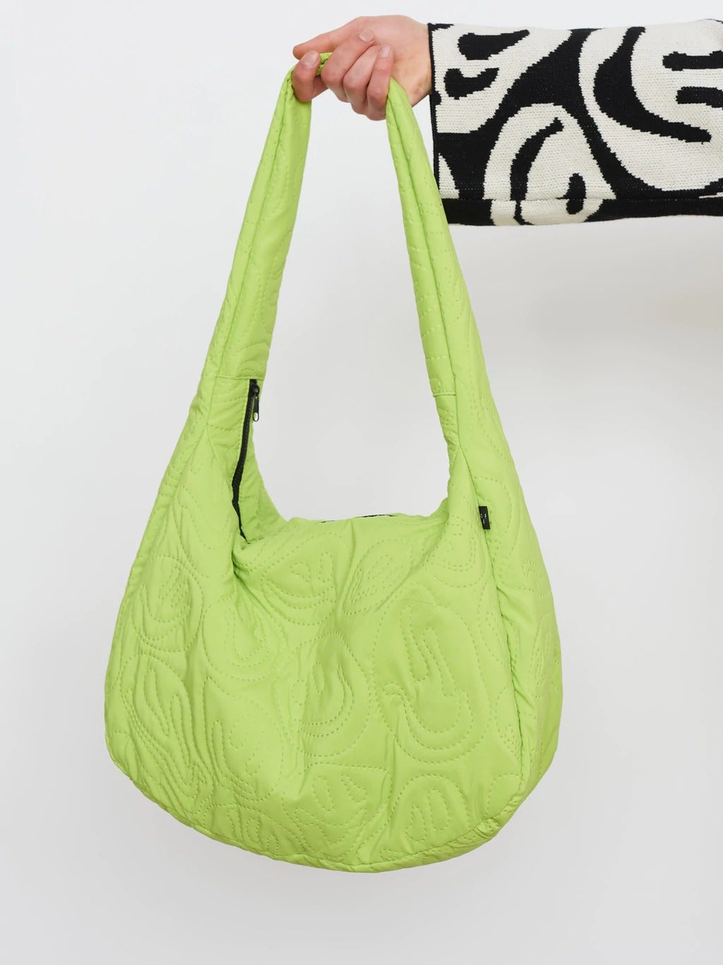 Lazy Oaf Squish Smile Quilted Shoulder Bag