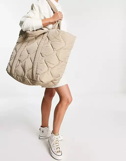 Topshop Topshop Puffy Onion Quilt Large Tote