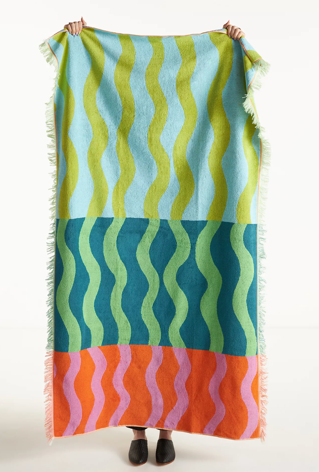 Anthropologie + Fringed High Tide Beach Towel