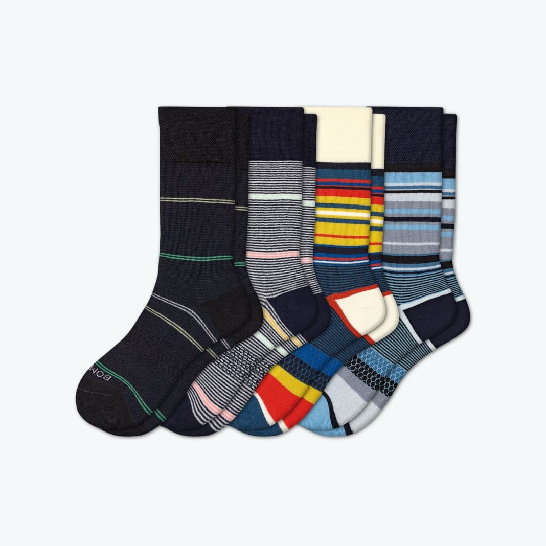 Bombas + Men’s Mixed Pattern Calf Sock 4Pack