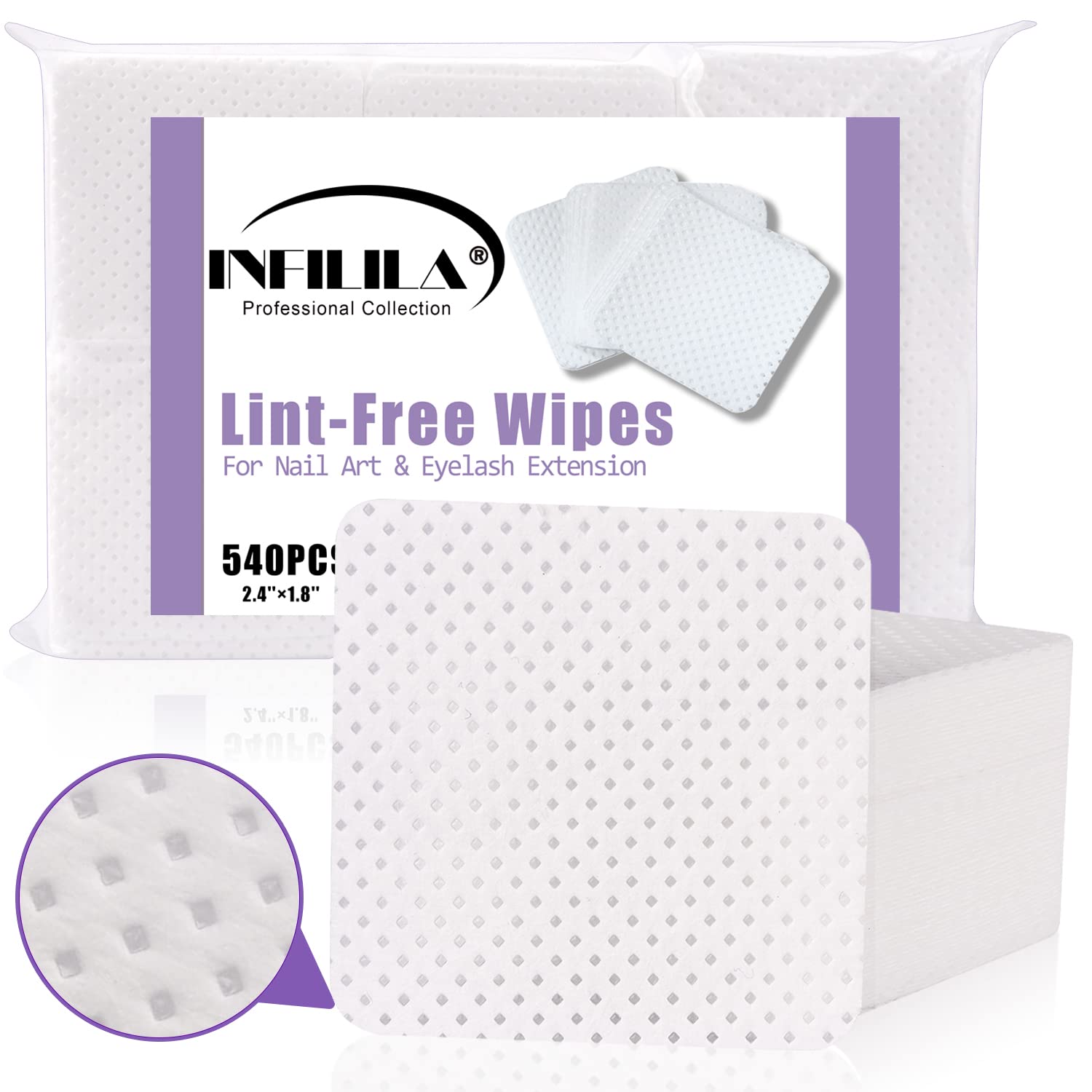 Infilila + Lint Free Nail Wipes