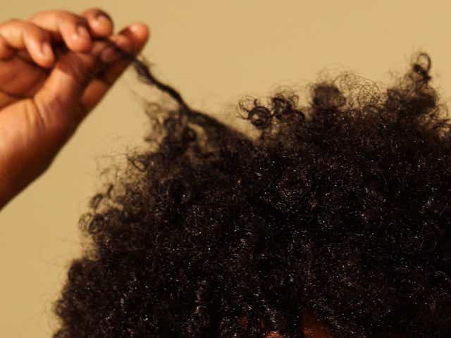 Curly hair texture