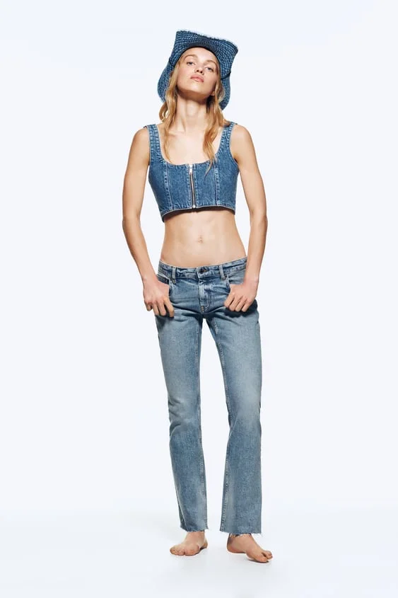 ZW THE LOW RISE BOOTCUT JEANS - Blue