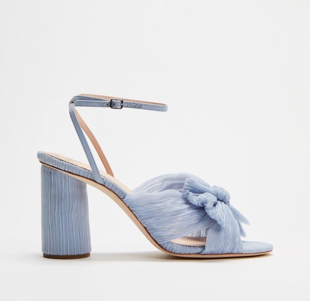 Camellia knot mule with ankle strap sale