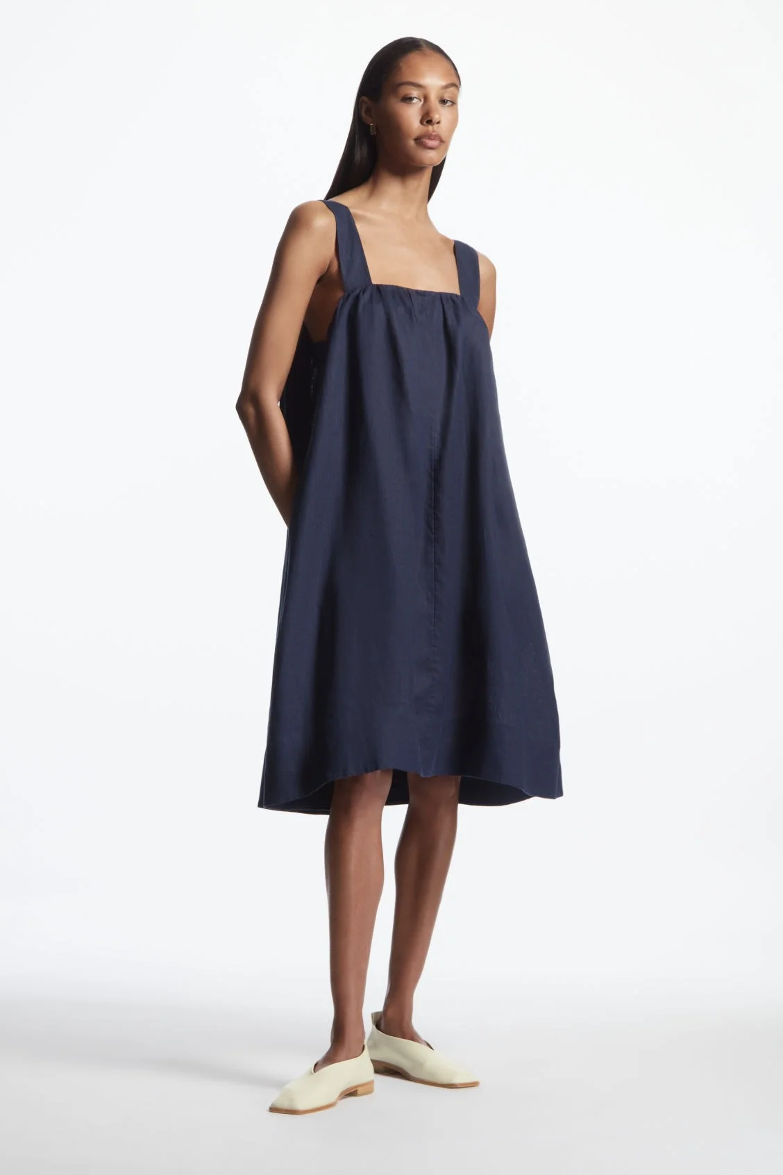 Cos navy dress best sale