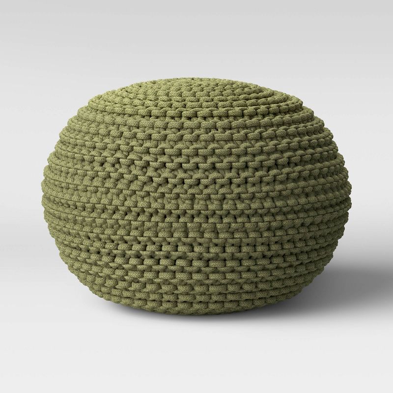 Threshold Cloverly Chunky Knit Pouf
