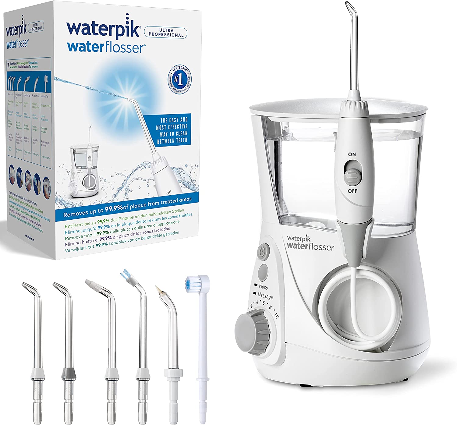 is Terminologi Hysterisk Waterpik + Ultra Professional Water Flosser With 7 Tips And Advanced  Pressure Control System