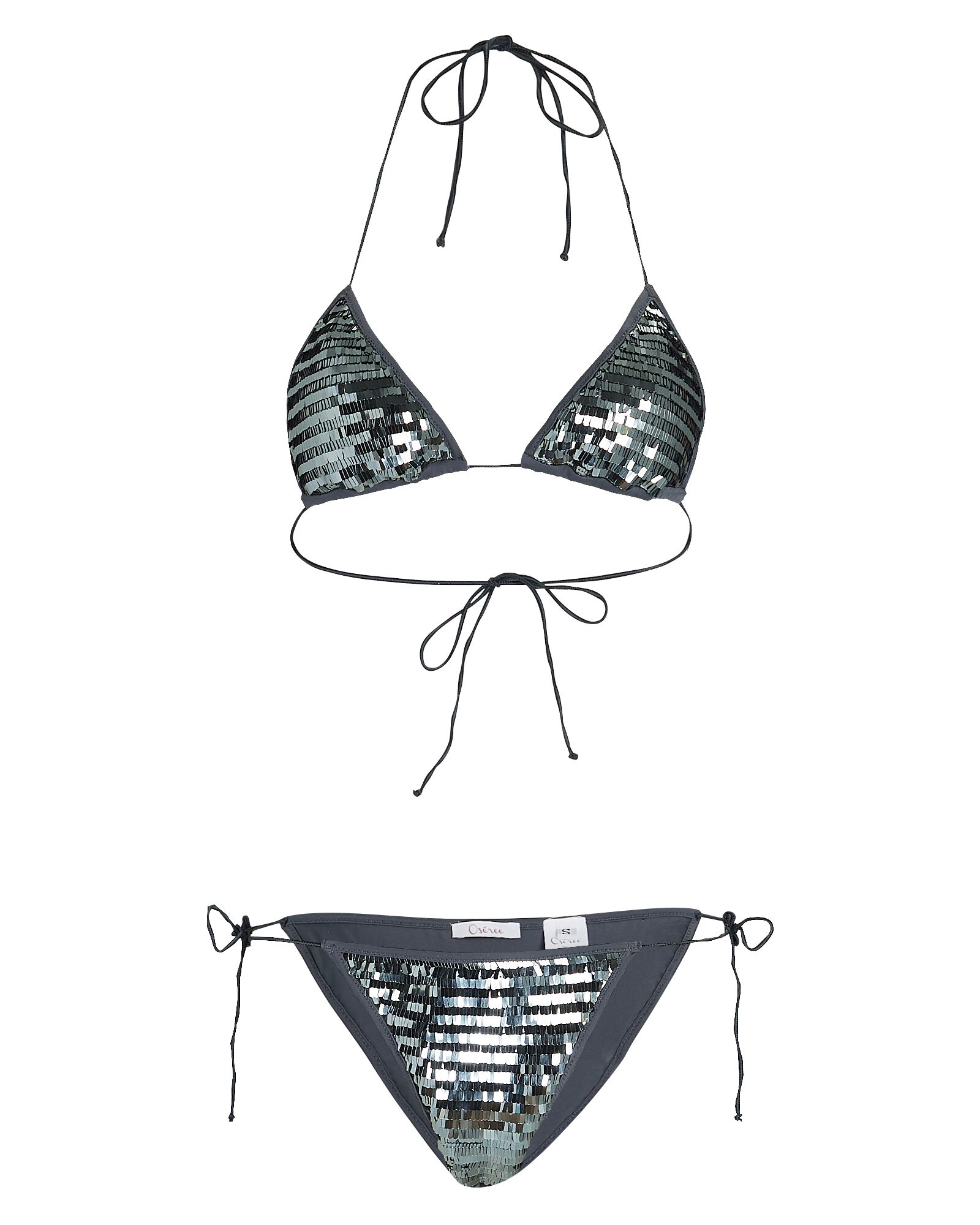 Oseree + Sequined Triangle Bikini Set