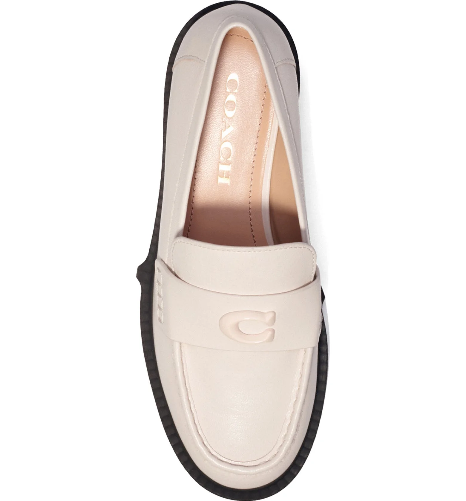 COACH®  Leah Loafer In Silver Metallic
