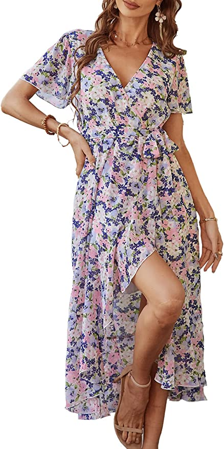 Prettygarden + Women’s Floral Summer Wrap Dress