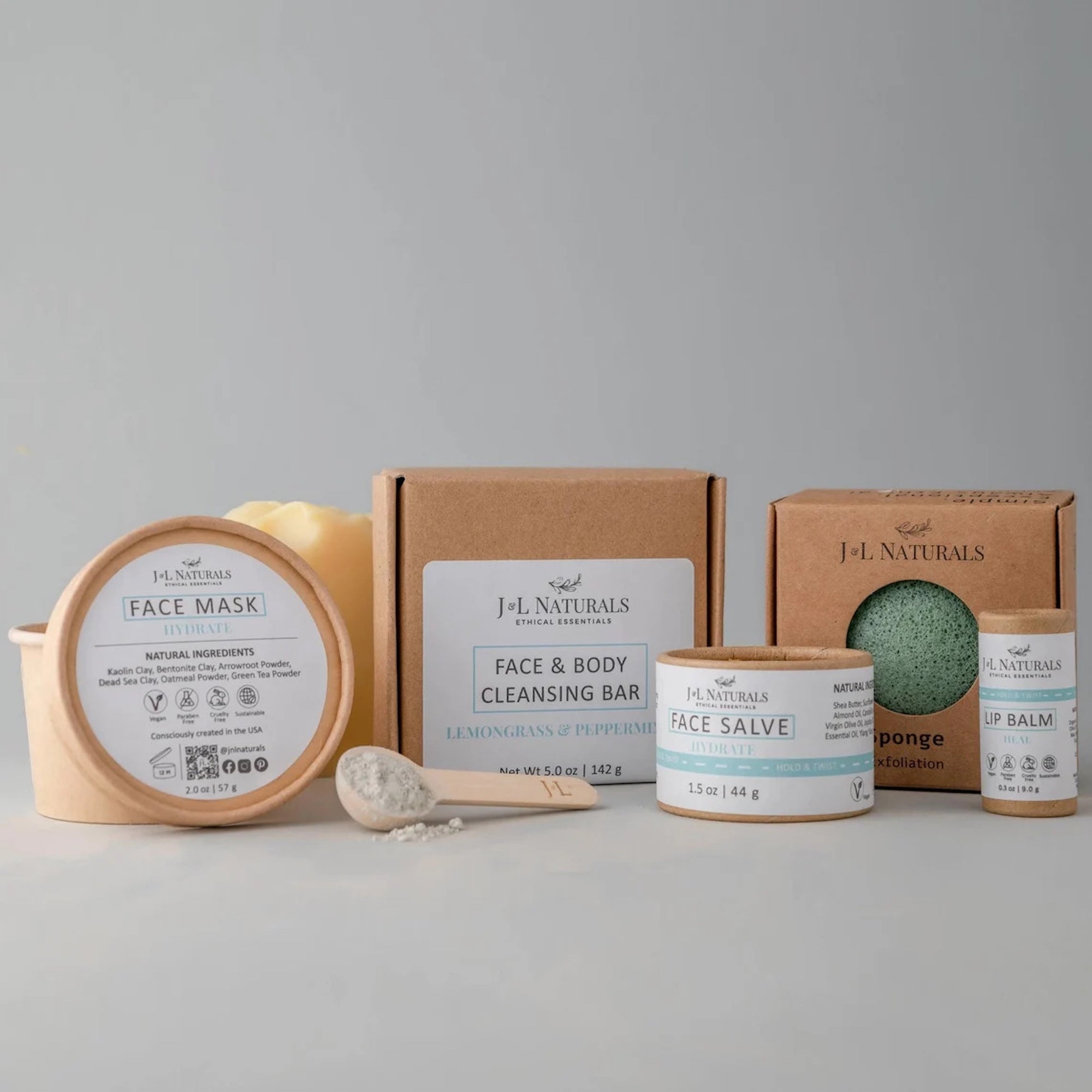 J&L Naturals + Zero Waste Full Regimen Skin Care Kit