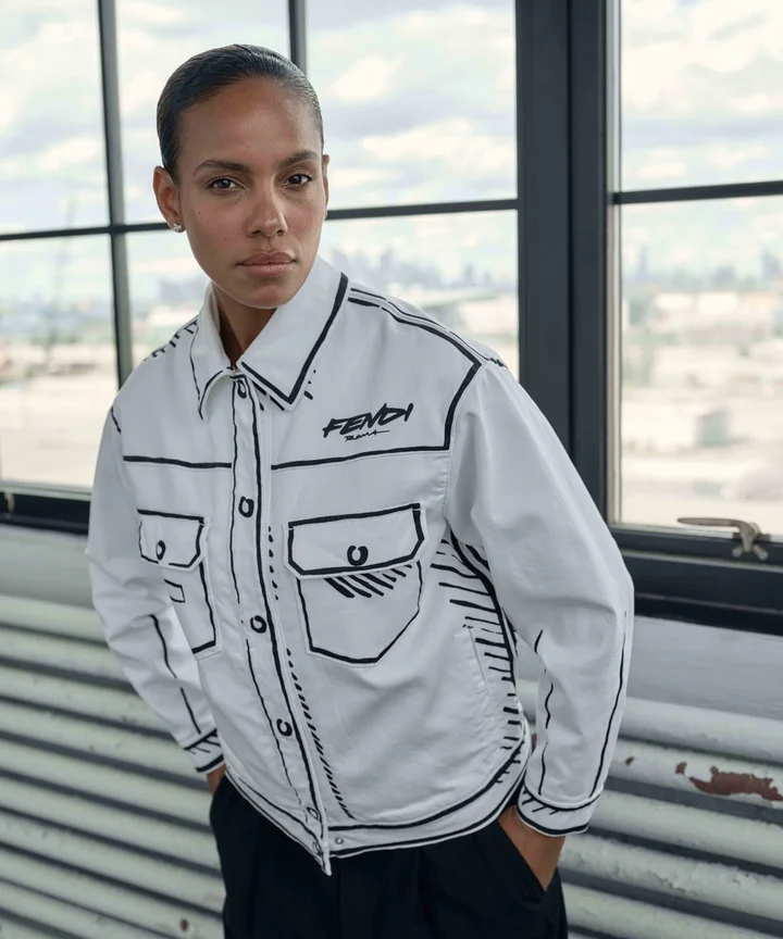 Chanel white & blue denim jacket, Men's Fashion, Coats, Jackets