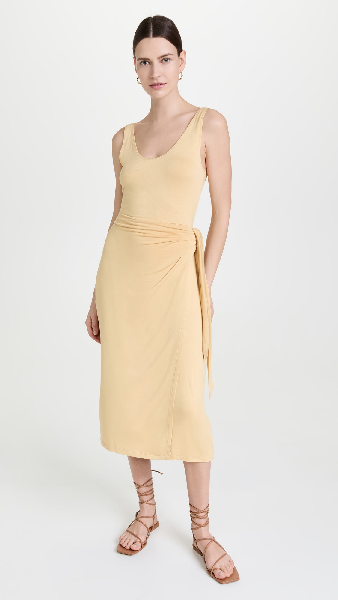 Vince + Scoop Neck Cami Wrap Dress