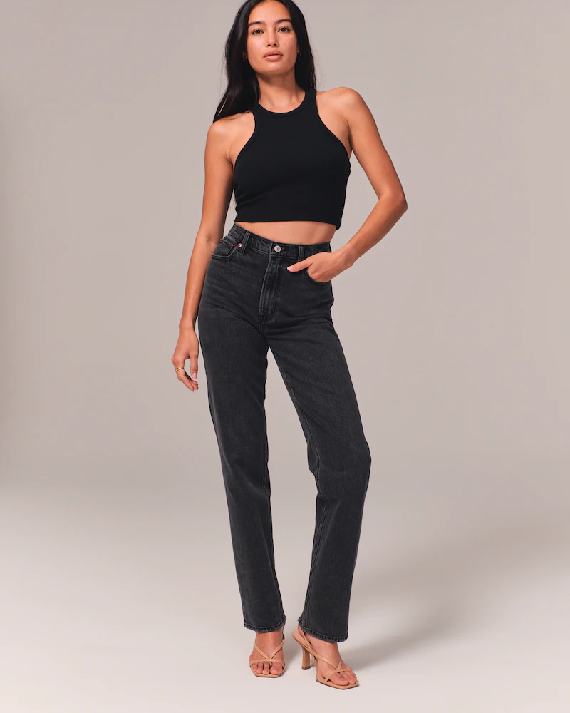 abercrombie ultra high rise 90s straight leg jeans