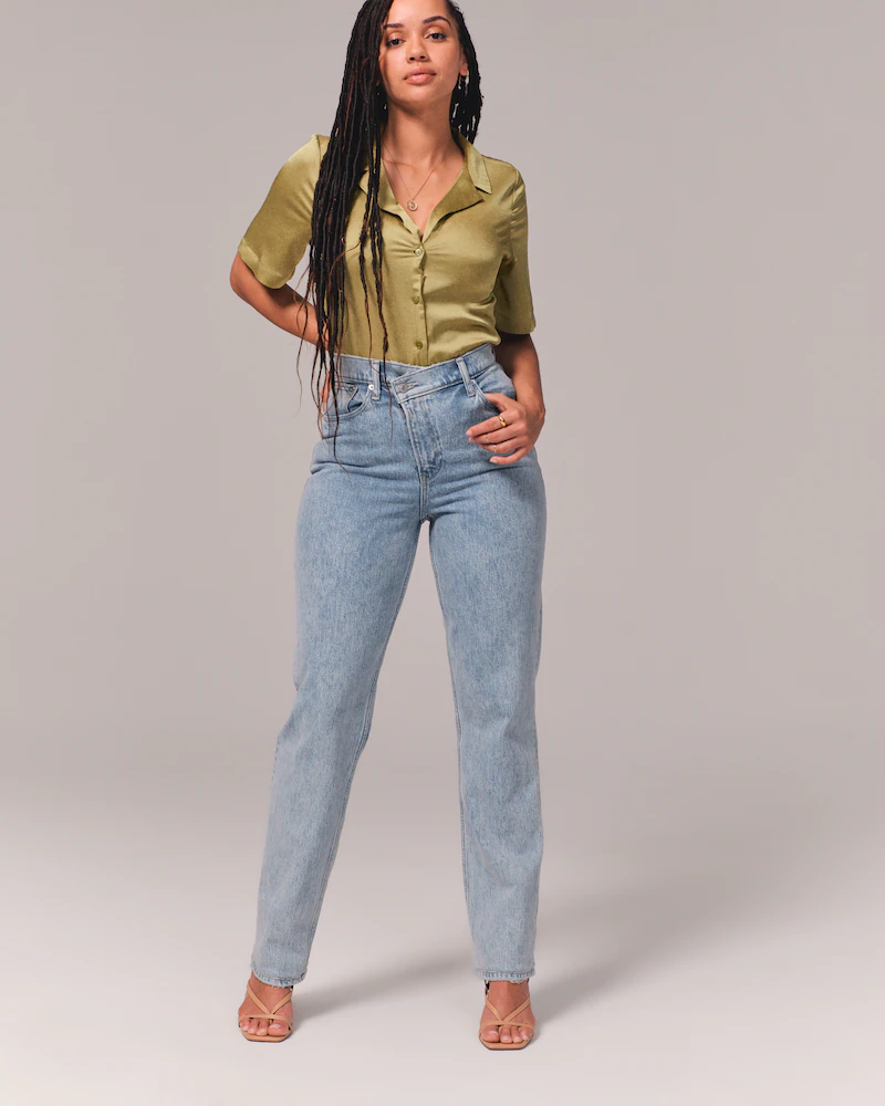 curve love ultra high rise straight jeans