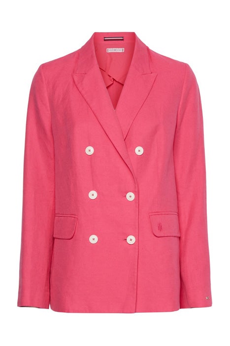 Tommy Hilfiger + Linen Cotton Db Bla Hot Magenta