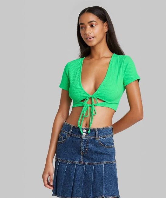 Forever 21 tie front hot sale top