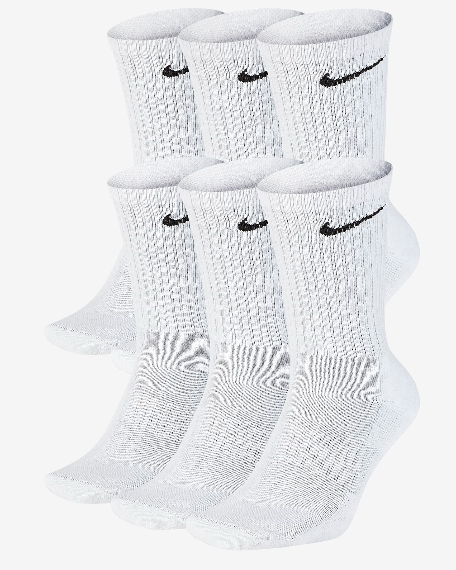 nike mid calf socks white