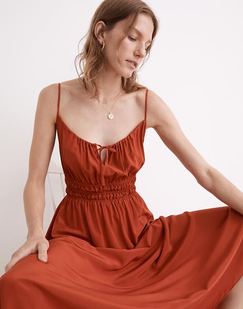 Madewell + Silk Sophia Cami Midi Dress