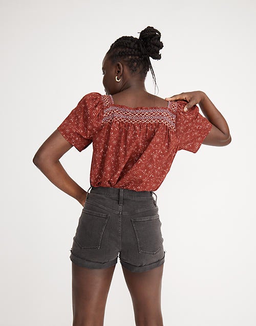 Madewell Curvy High Rise Denim Shorts in Lunar Wash