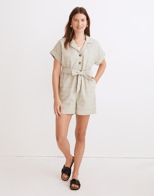 Madewell + Seersucker Camp Romper