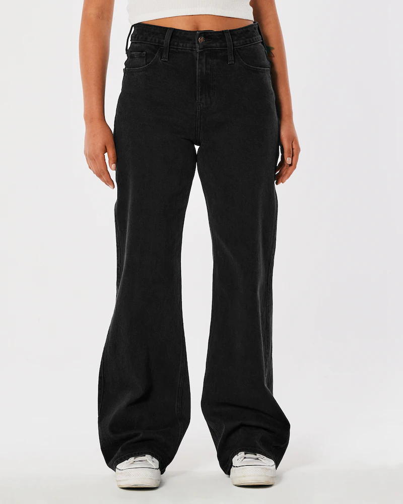 Hollister High-Rise Black Baggy Jeans