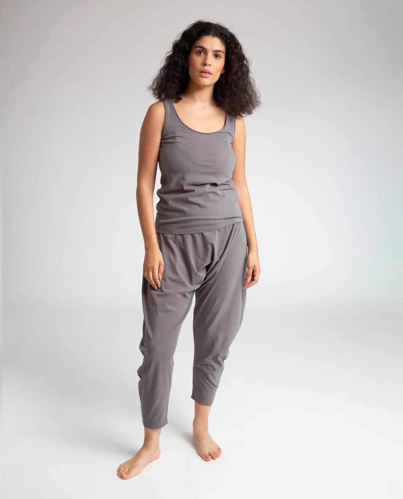 Beaumont Organic + Kachina Organic Cotton Yoga Trousers In Grey
