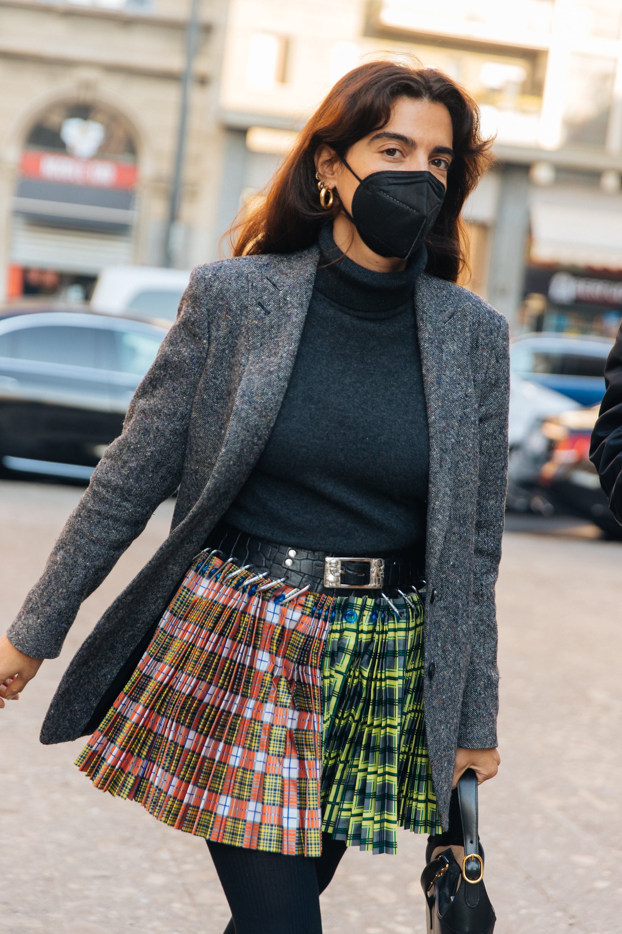 All Around Pleat Plaid Skirt