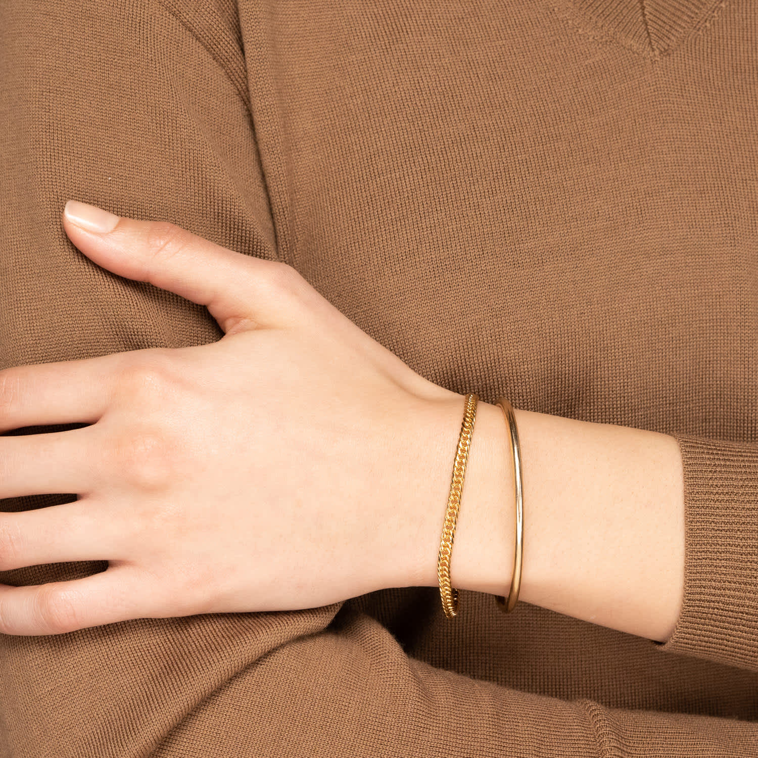 【オシャレ】MEJURI メジュリ Double Curb Chain ブレスレット Mejuri + Double Curb Chain Bracelet