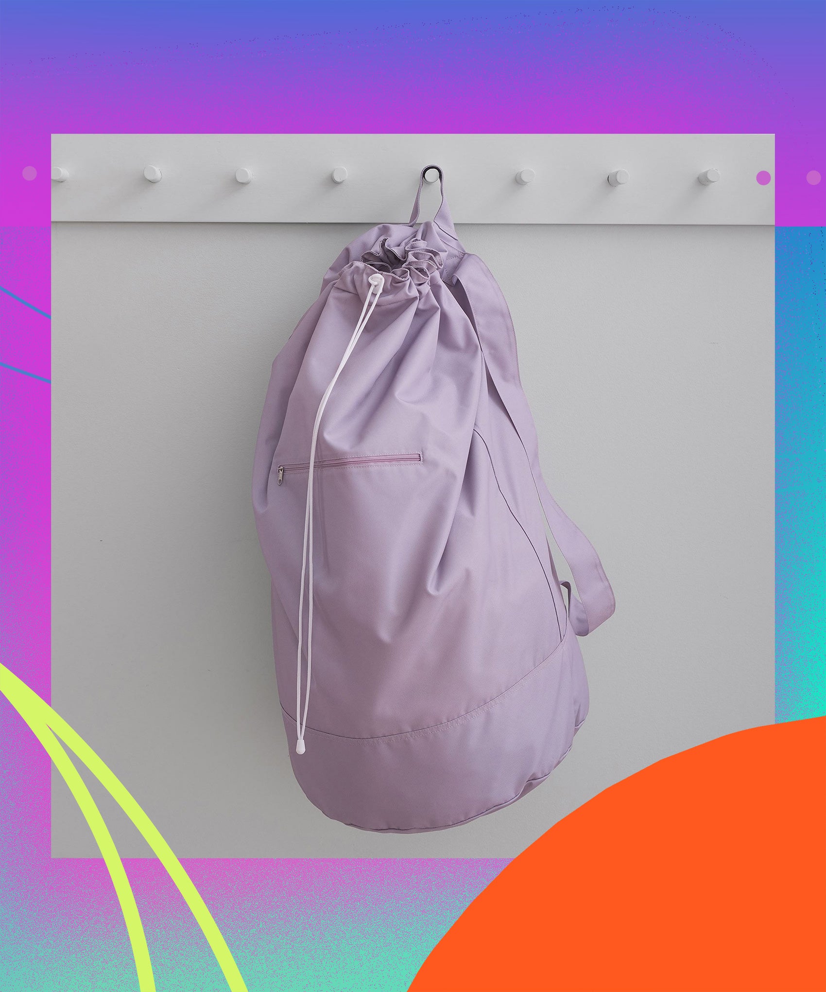 Portable Hamper on Wheels - Dorm Essential - Convenient Dorm Easy Rolling Laundry  Bag