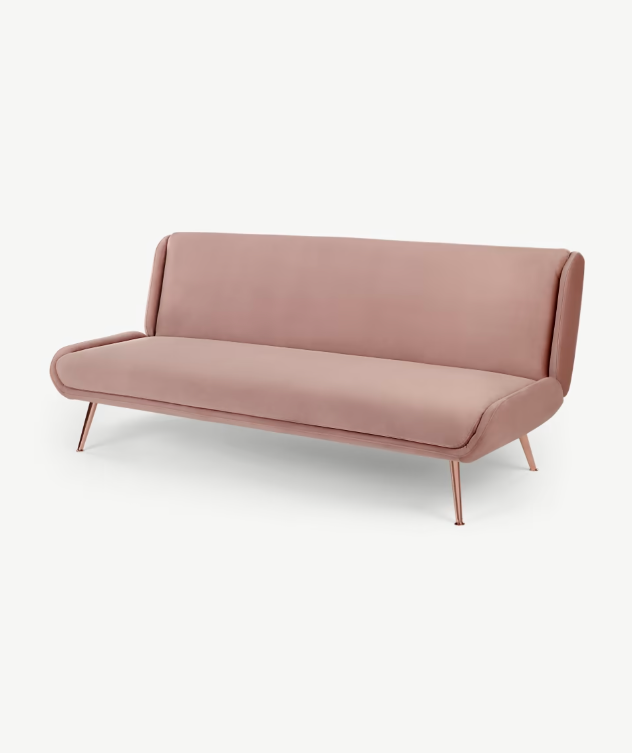 Made.com + Moby Click Clack Sofa Bed, Soft Pink Recycled Velvet