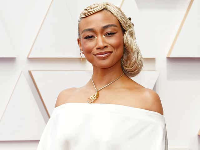 HOLLYWOOD, CALIFORNIA - MARCH 27: Tati Gabrielle attends the 94th Annual Academy Awards at Hollywood and Highland on March 27, 2022 in Hollywood, California. (Photo by Mike Coppola/Getty Images)