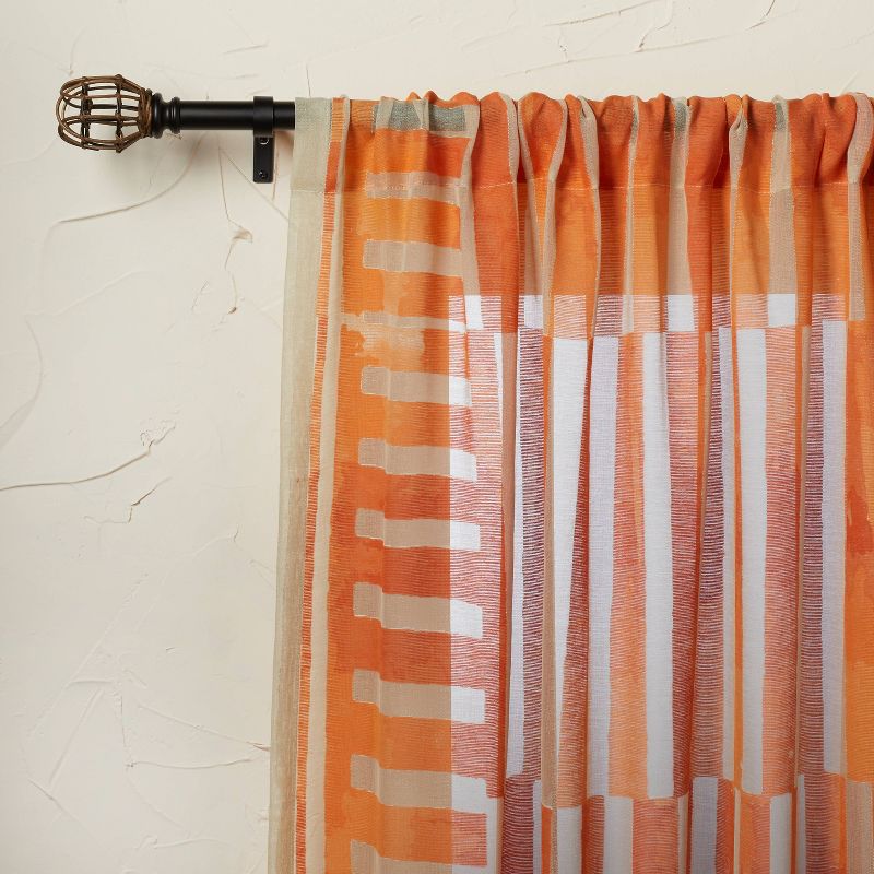 Opalhouse designed with Jungalow + 1pc Sheer Ophelia Printed Burnout Window Curtain Panel