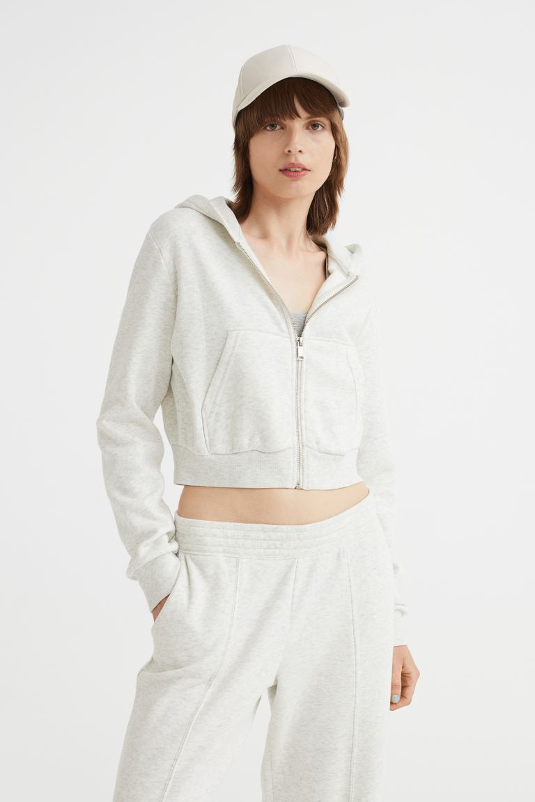 h&m short hooded jacket