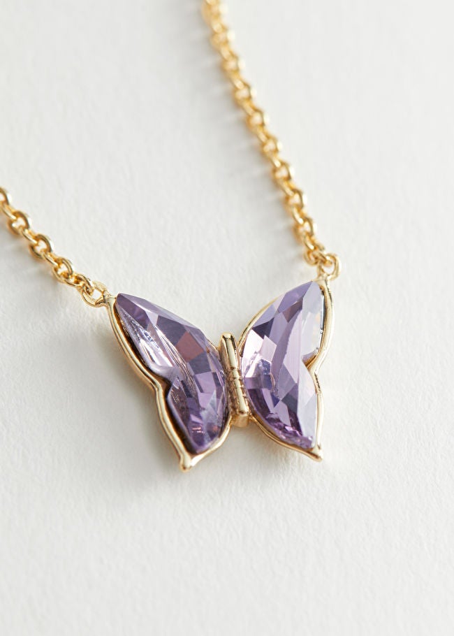 Butterfly on sale stone necklace
