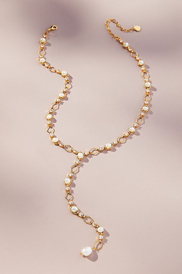 By Anthropologie + Pearl YDrop Necklace