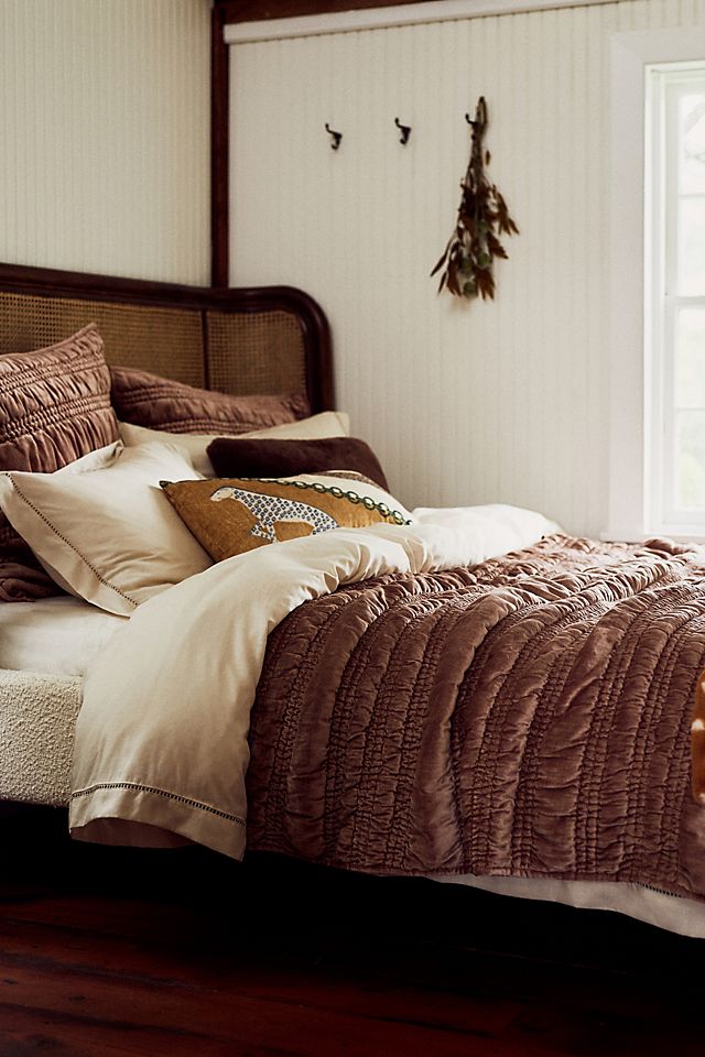 Anthropologie + Lustered Velvet Alastair Quilt