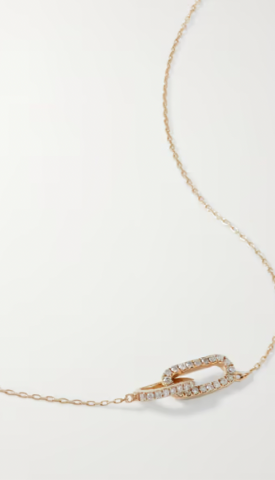 Stone and Strand + Linked Up 14Karat Gold Diamond Necklace