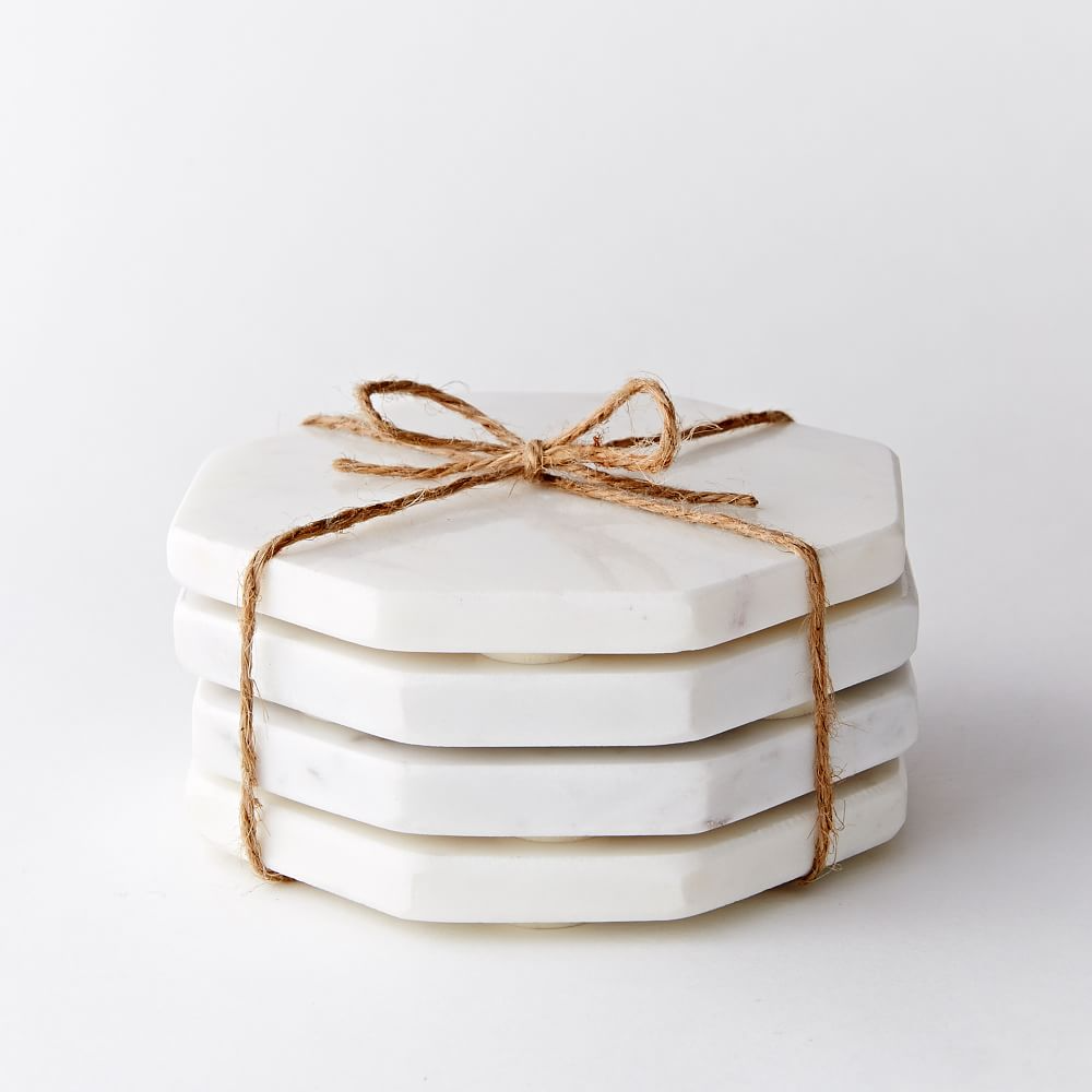 West Elm + Marble Octagonal Coasters (Set of 4)