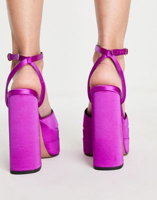 ZITCHY Magenta Platform Heels | Buy Women's HEELS Online | Novo Shoes NZ