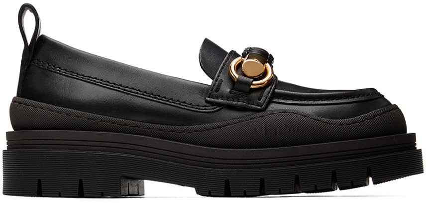 See By Chloé Lylia Leather Loafers in Black Womens Shoes Flats and flat shoes Loafers and moccasins 