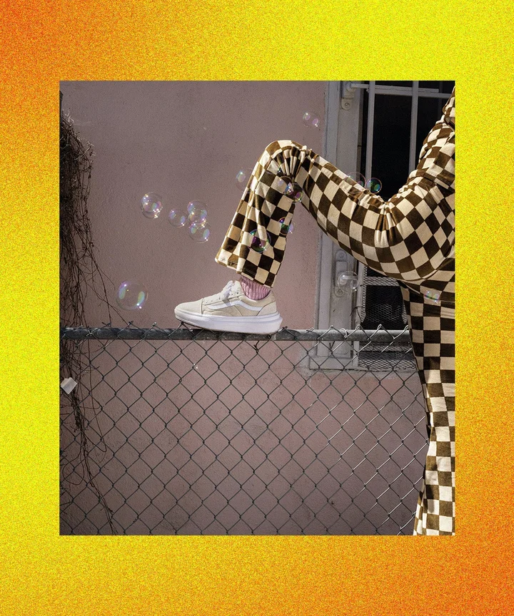 Cute top checkerboard vans