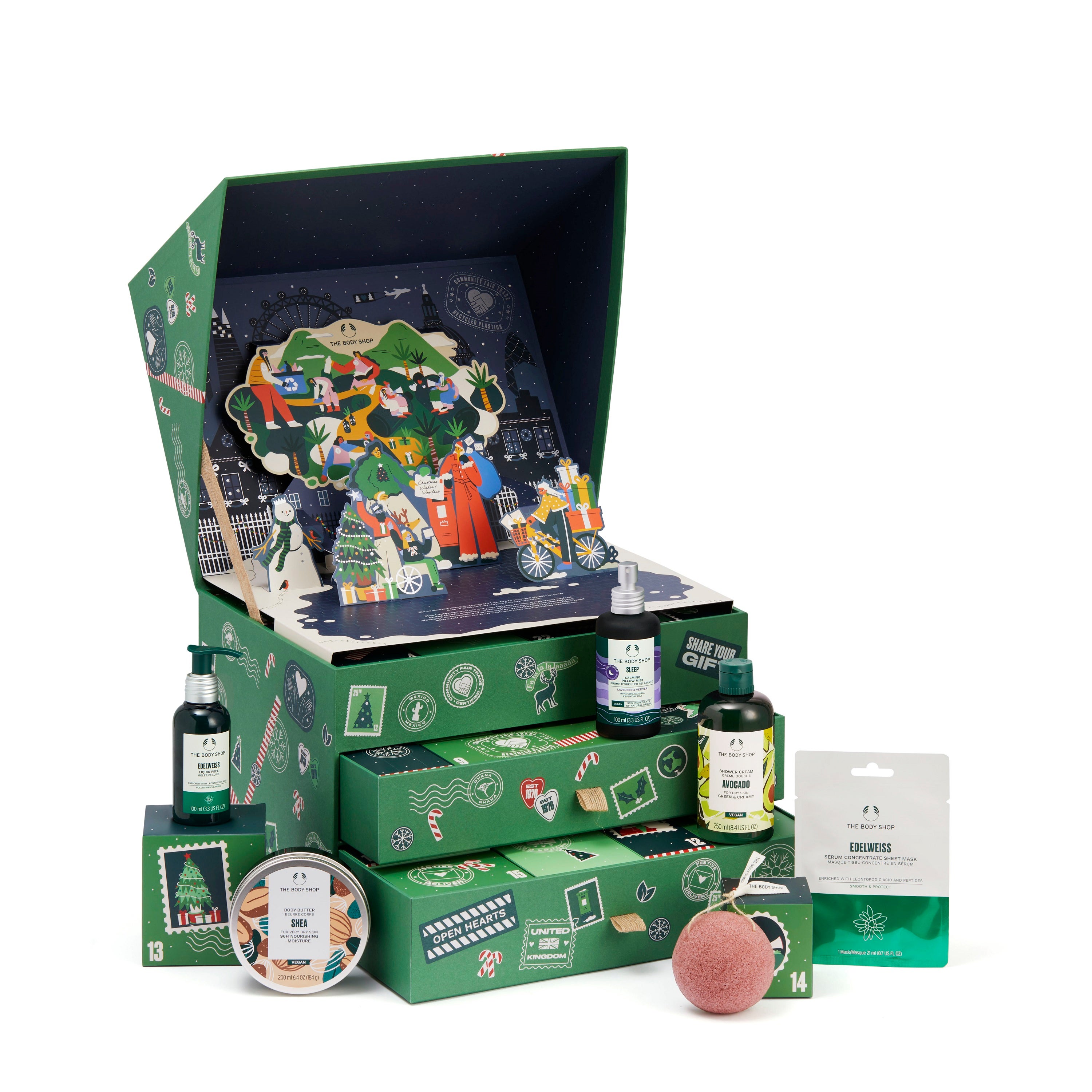 The Body Shop + Box of Wishes & Wonders Ultimate Advent Calendar 