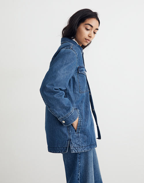 Madewell Quilted Lining Denim Shirt Jacket
