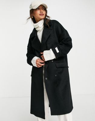 Gianni Feraud + Oversized Slouchy Coat In Black