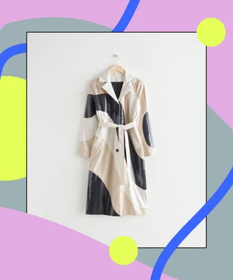 A colorblocked black and white trench coat from &amp;OtherStories.