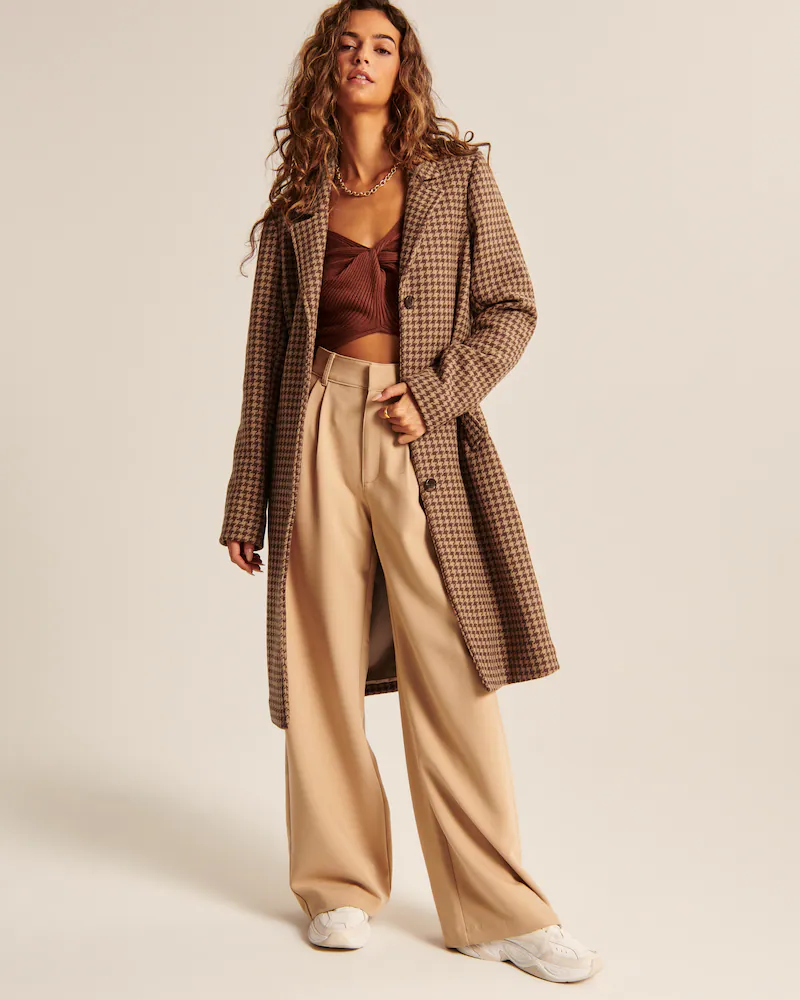Abercrombie and fitch wool blend dad coat hotsell