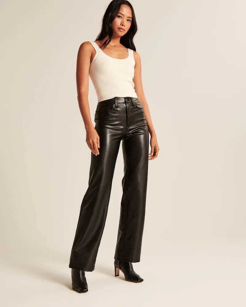 abercrombie vegan leather pants