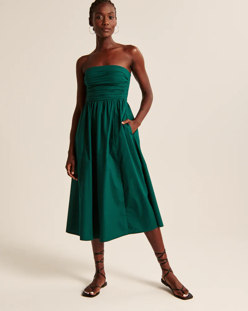 Strapless clearance midi dress