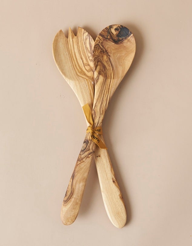 Kenya Olivewood Salad Servers | Handcrafted, Sustainable - View #9